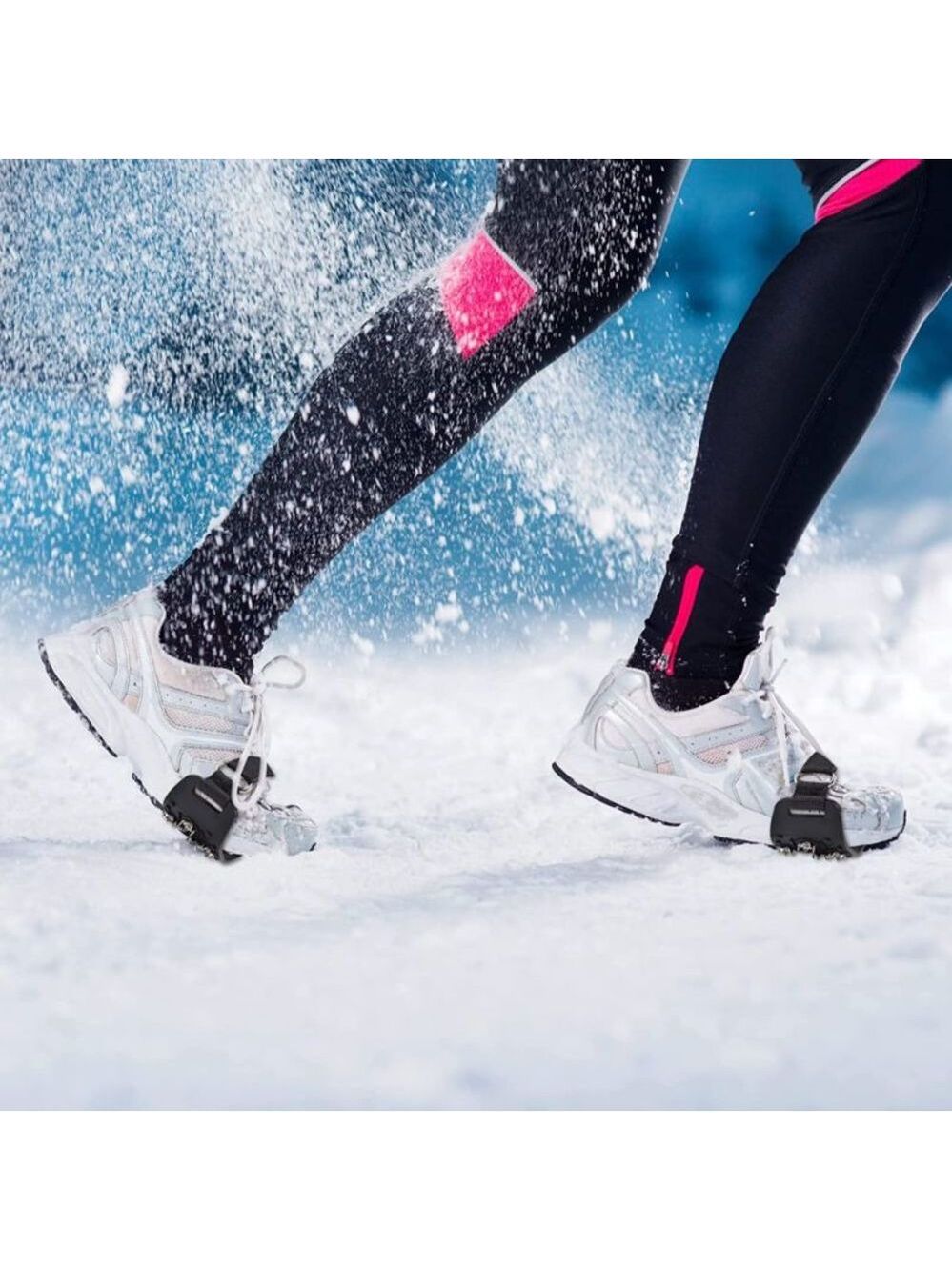 2 pairs Crampon Traction Ice Cleats Boots Anti Slip Shoe‎ Grips 7 Point Men Snow - Picture 7 of 8